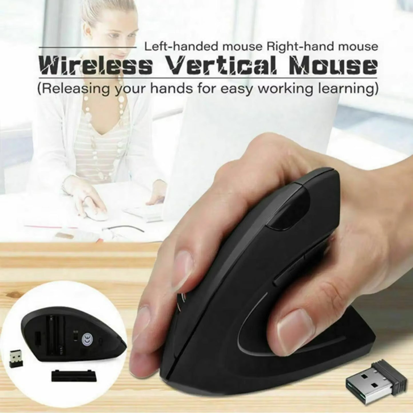 Dual-Mode Vertical Mouse Bluetooth 