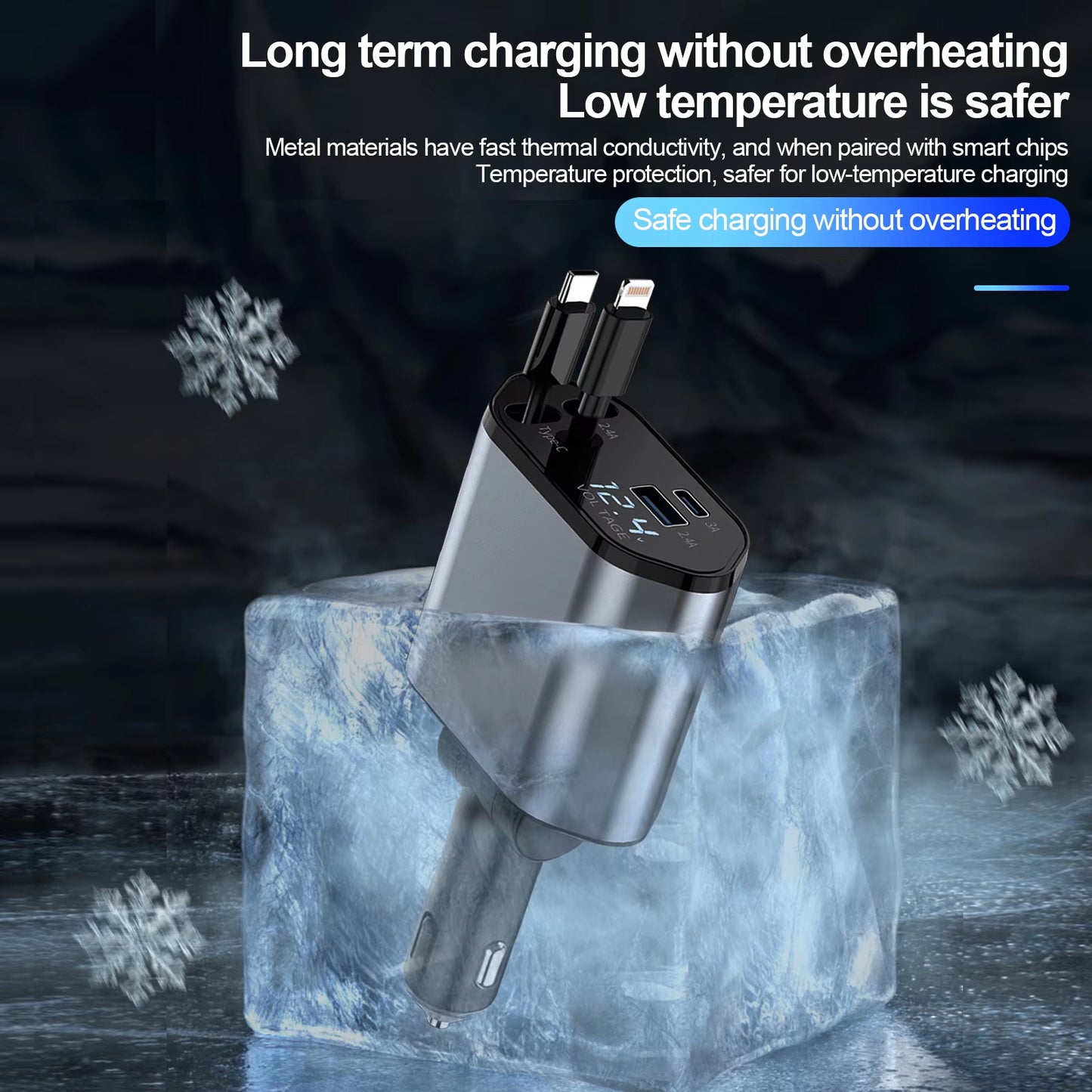 4 in 1 Retractable Car Charger