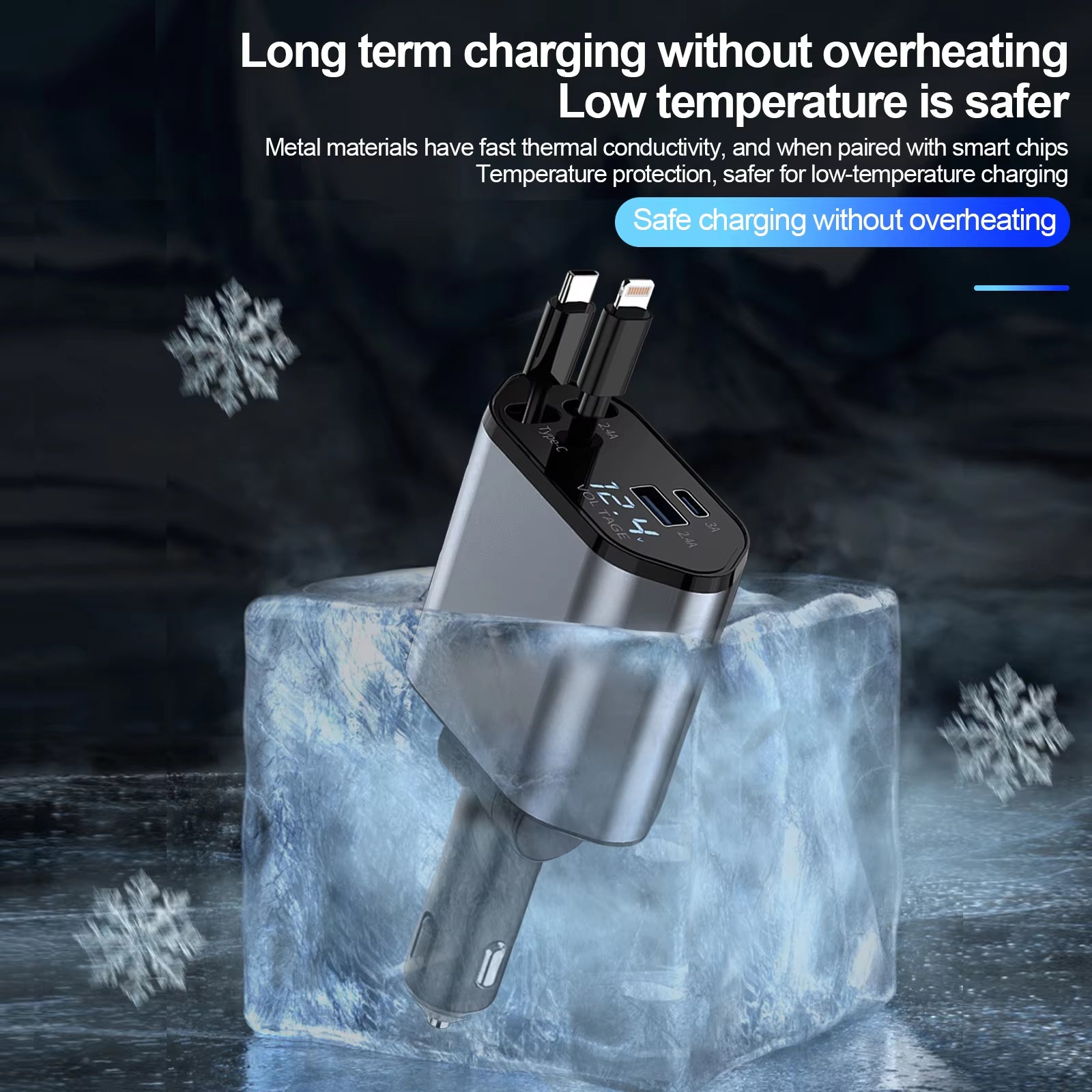 4 in 1 Retractable Car Charger