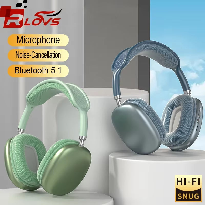 Wireless Headphones Bluetooth Headset with Mic Noise Cancelling 
