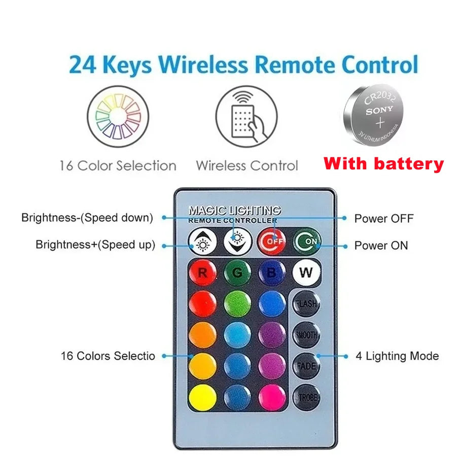 LED RGB Lamp Spotlight Bulb Remote Control 
