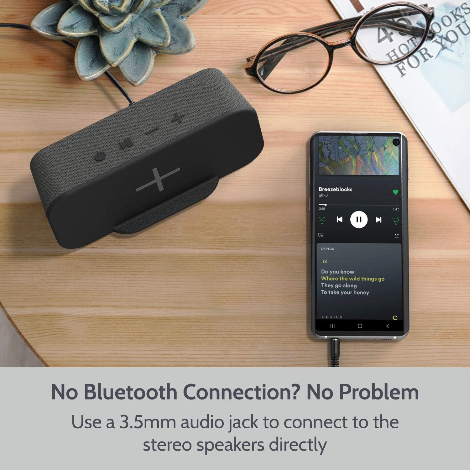Bluetooth Speaker with Wireless Charger Stand