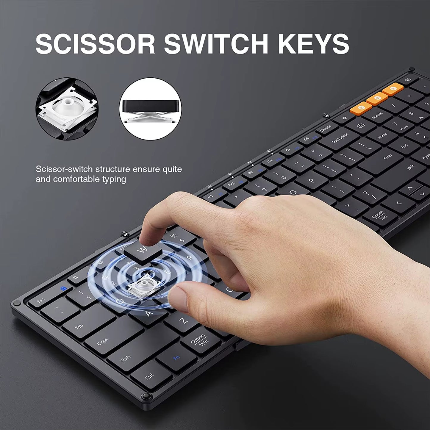 Folding Keyboards with Numeric Keypad Bluetooth
