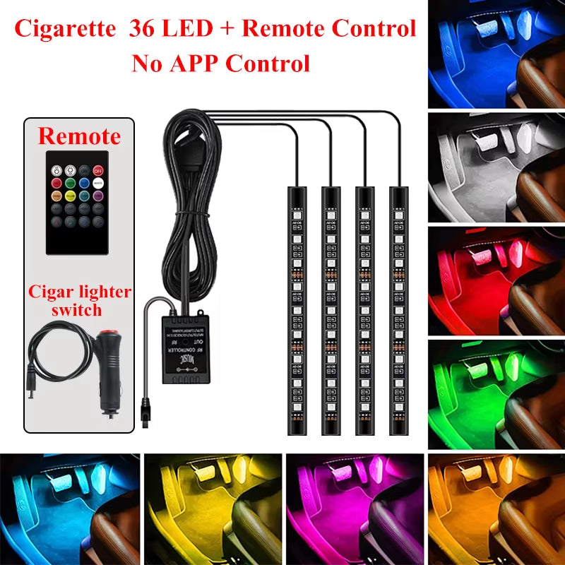 Car LED RGB Atmosphere Strip Light