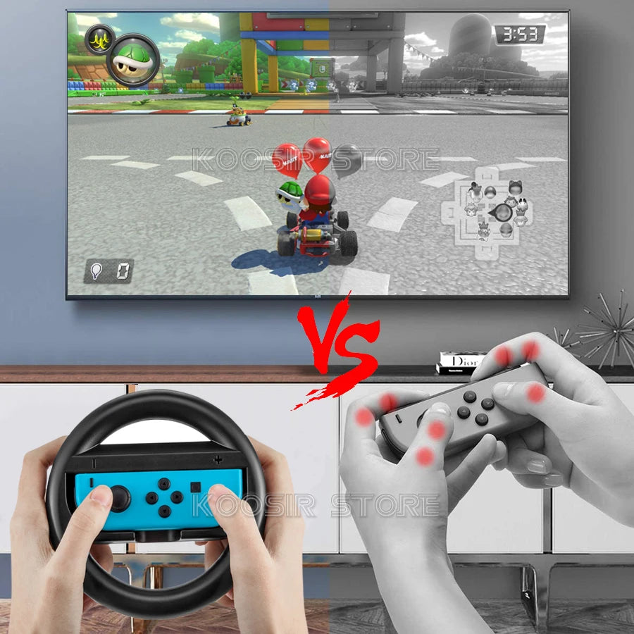 Joy Con Handle Racing Steering Wheel