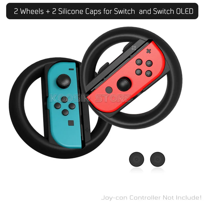 Joy Con Handle Racing Steering Wheel
