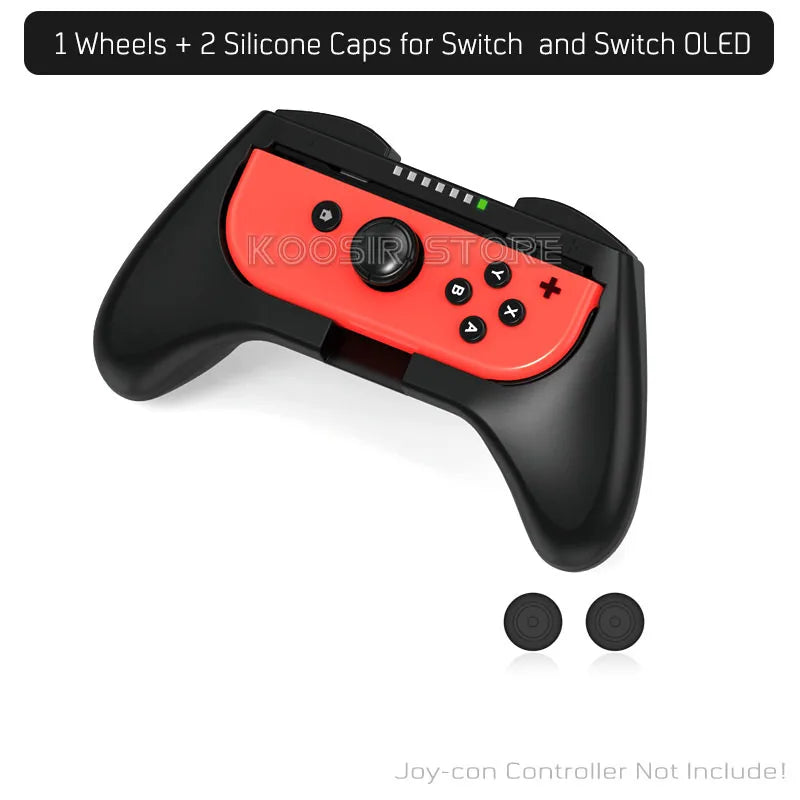 Joy Con Handle Racing Steering Wheel