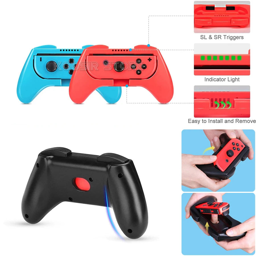Joy Con Handle Racing Steering Wheel