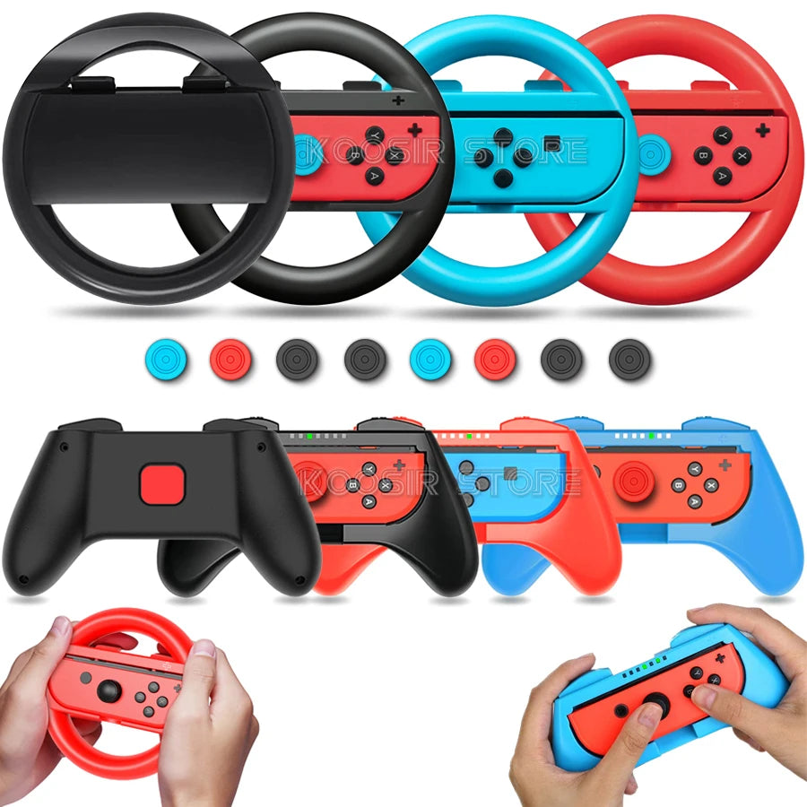 Joy Con Handle Racing Steering Wheel