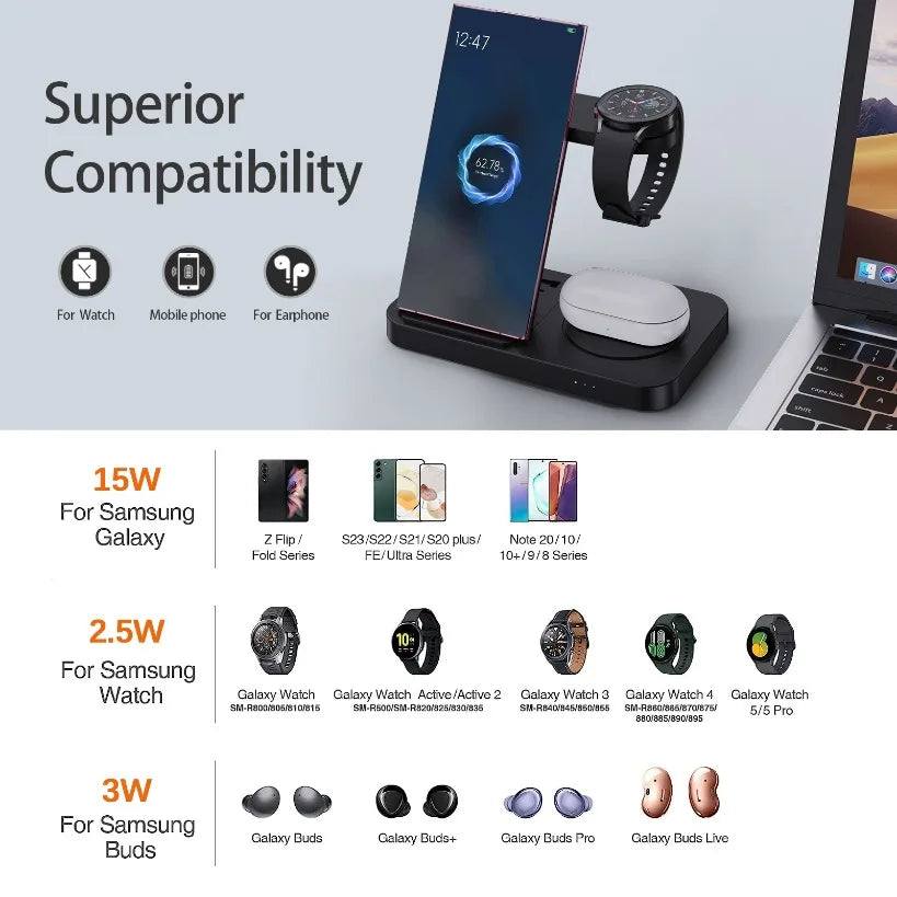 4 in 1 Wireless Charger Stand 