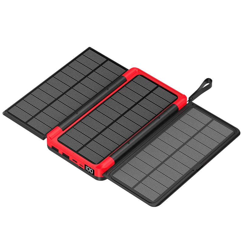  Solar Power Bank with 3 Solar Panel Powerbank