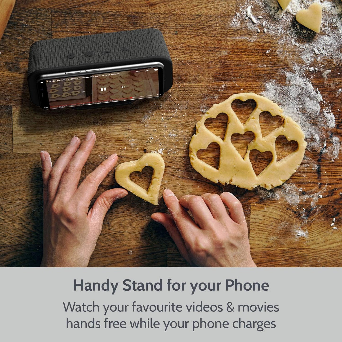 Bluetooth Speaker with Wireless Charger Stand